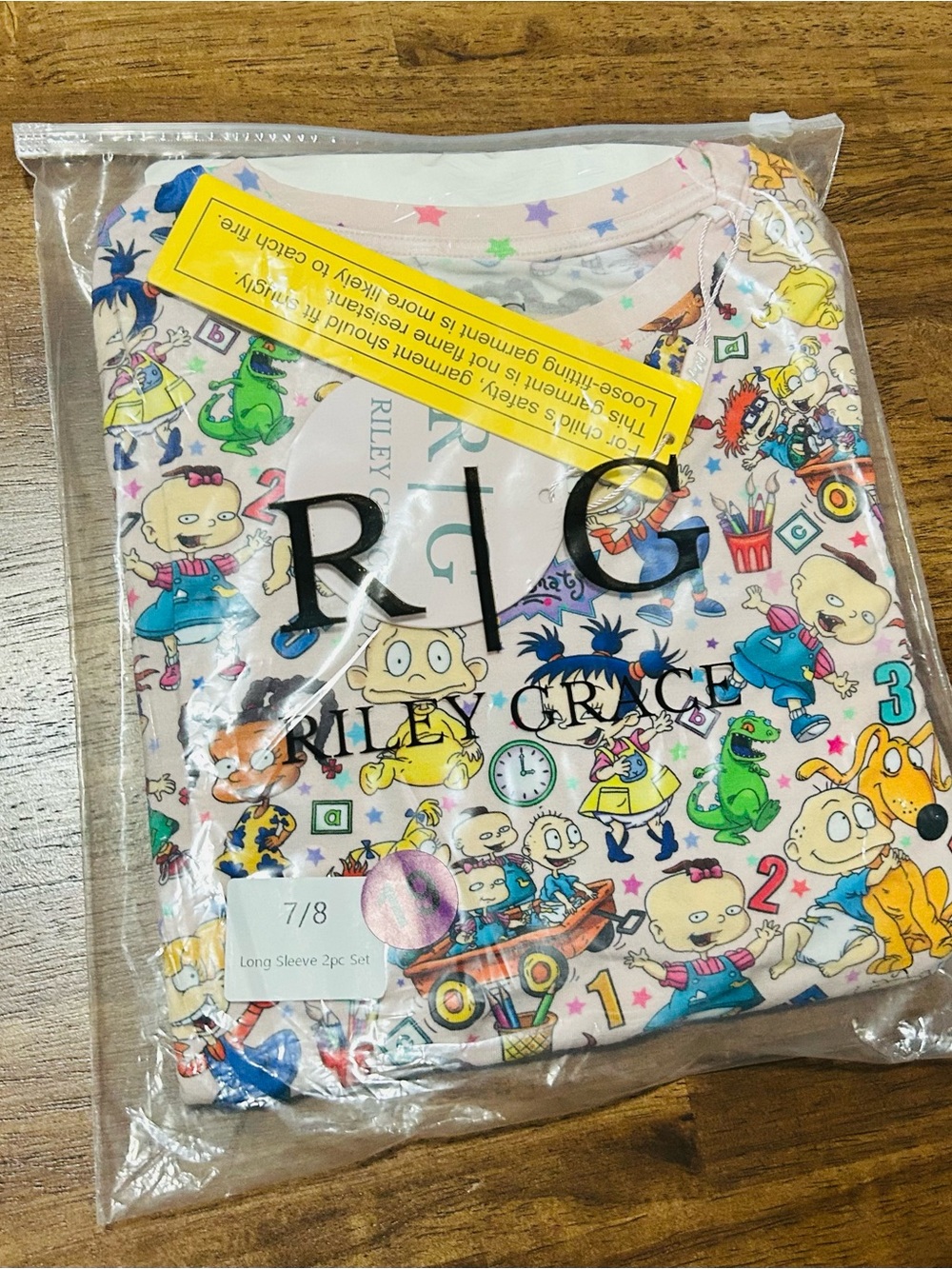 Riley Grace Bamboo Long Sleeve & Pants Pajama Set - Rugrats